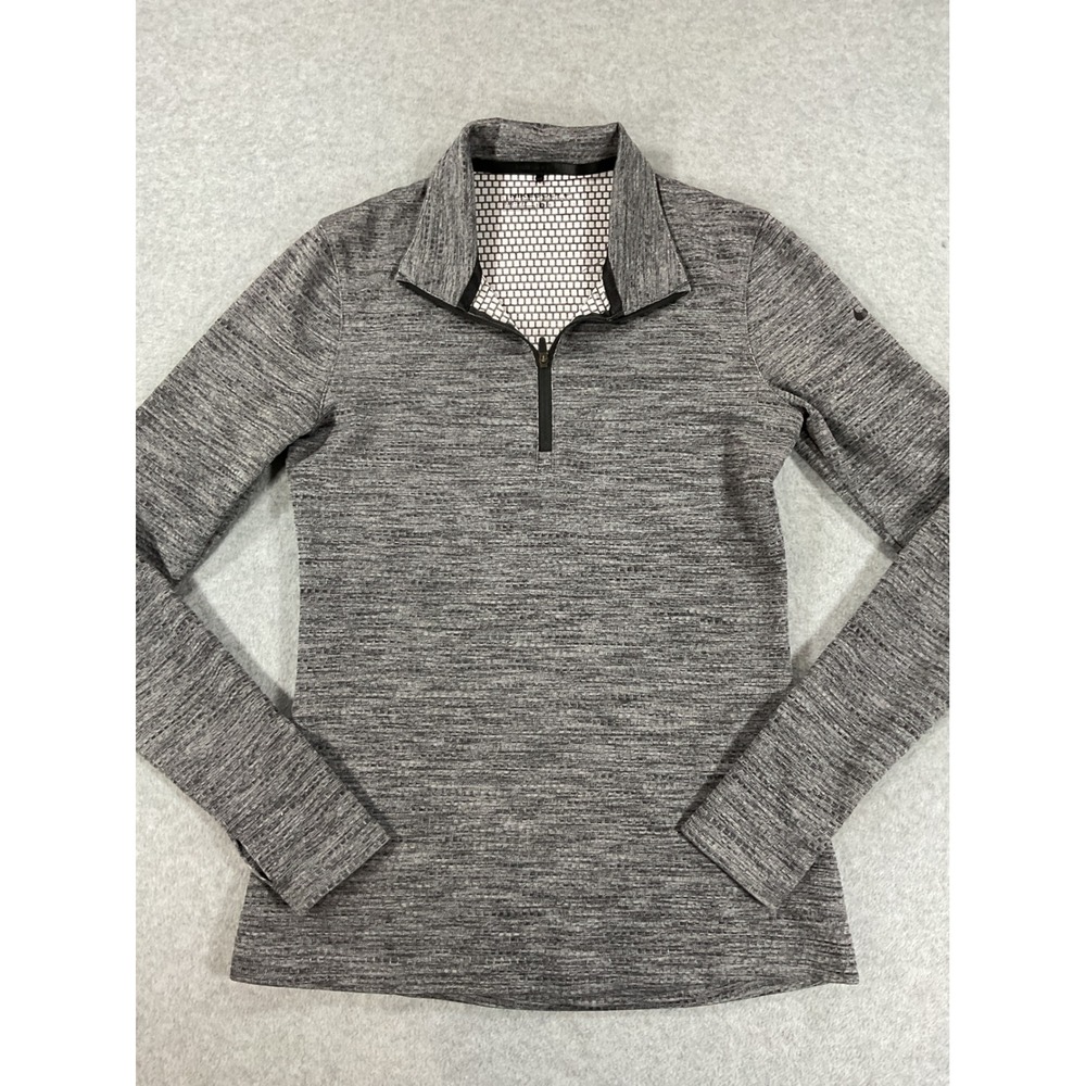 Nike Golf Womens Dri-FIT Gray Space Dye Half Zip Pullover Top 831075-010 Sm 2816